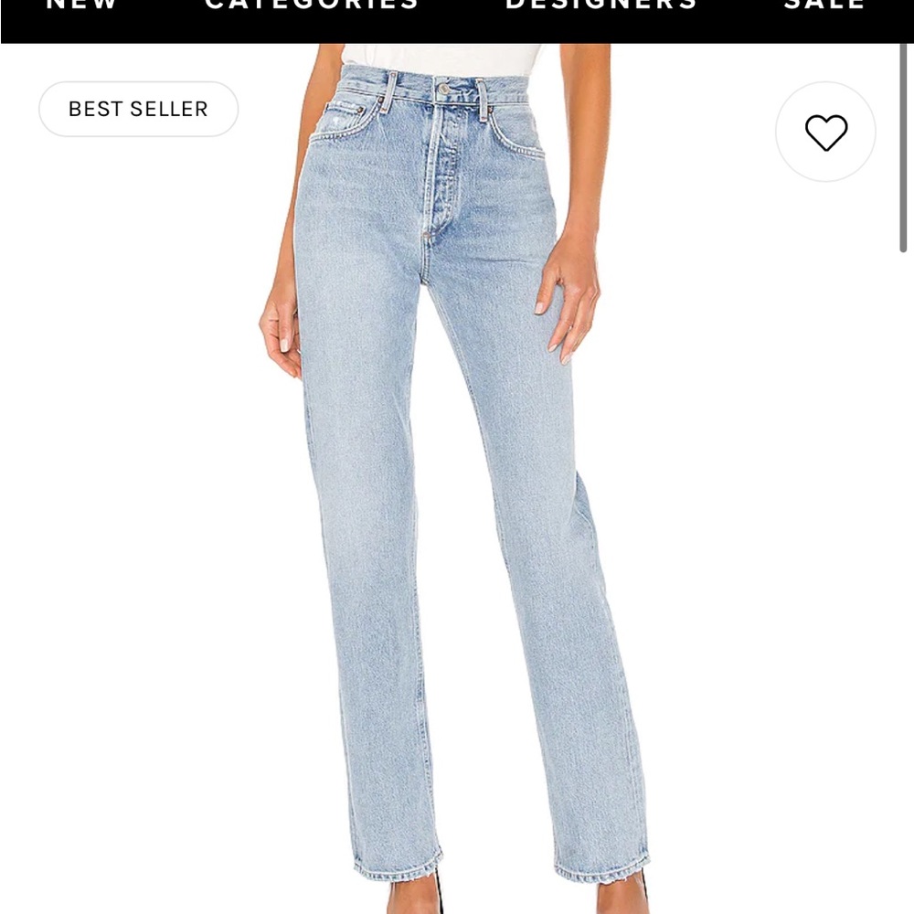 AGOLDE size 27 90s Pinch High Waist Straight Leg Organic Cotton Jeans
